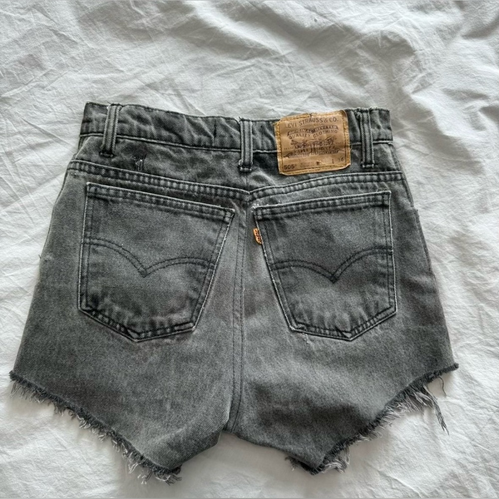 Vintage Levi's 505 Grey Denim Shorts size 24